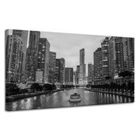 Obraz na płótnie Architektura Chicago czarno-białe 120X60 cm