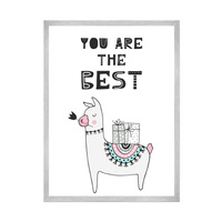 Plakat Urodzinowy You are the best 40X50 cm + ramka srebrna