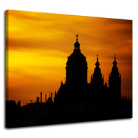 Obraz na płótnie Architektura Rzym zachód słońca 100X80 cm