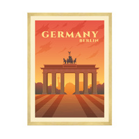 Plakat Państwa Niemcy 40X50 cm + ramka złota