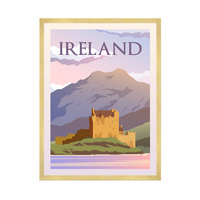 Plakat Państwa Irlandia 40X50 cm + ramka złota