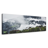 Obraz na płótnie Natura Góry we mgle 120x40 cm
