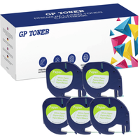 5x Taśma do Dymo LetraTag 59421 12mm x 4m Biała Papier - zamiennik GP-DY59421 x5