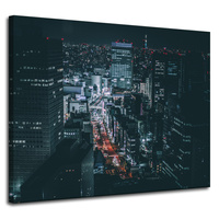 Obraz na płótnie Architektura Tokyo nocą 100X80 cm