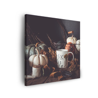 Obraz na płótnie Dynie Retro Vintage Jesień 90x90