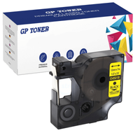 Taśma do Dymo D1 45018 Zółto Czarna 12mmx7m  GP-DY45018