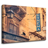Obraz na płótnie Vintage Kino tablica 40x30 cm