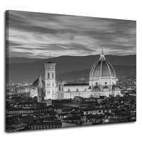 Obraz na płótnie Architektura Florencja katedra czarno-białe 100X80 cm