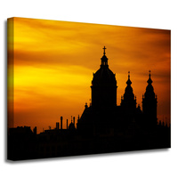 Obraz na płótnie Architektura Rzym zachód słońca 40X30 cm