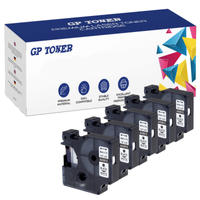 5x Taśma do DYMO D1 43613 7m 6mm biało czarna zamiennik GP-DY43613 x5