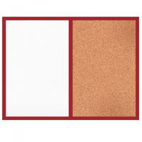 Tablica DUO korkowo-magnetyczna rama drewniana lakierowana 60x40 TKM6040DR RED
