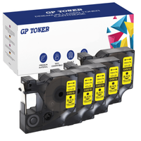 5x Taśma do Dymo D1 45018 Zółto Czarna 12mmx7m  GP-DY45018 x5