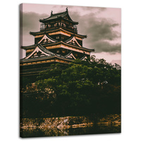 Obraz na płótnie Architektura Zamek Hiroshima 30x40 cm