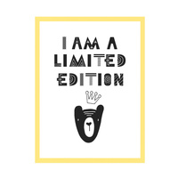 Plakat Dziecięce I am a limited edition 40X50 cm + ramka żółta