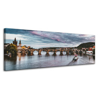 Obraz na płótnie Architektura Most Praga 120X40 cm