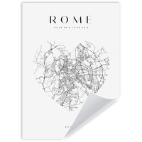 Plakat Mapa miasta Rzym serce 50X70 cm