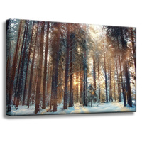 Obraz na płótnie Las Zima Śnieg Biel Przyroda 60x40 cm