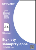 Etykieta samoprzylepna A4 210x297mm 100 szt MP-RL-A4-01-02-W1