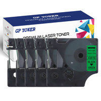 5x Taśma do DYMO D1 6mm 7m Zielono czarna GP-DY43619 x5