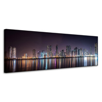 Obraz na płótnie Architektura Miasto Noc 120X40 cm