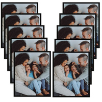 10x Rama Czarna 24x30, I L13,15,051, czarny lakier + tłoczenie plexi