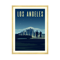 Plakat Miasta Los Angeles 30X40 cm + ramka złota