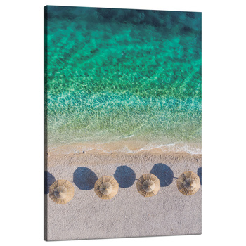 Obraz na płótnie Plaża Odpoczynek Wakacje Woda Fale 80x120 cm
