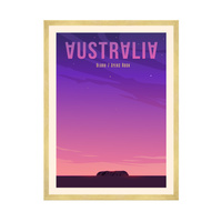 Plakat Państwa Australia 40X50 cm + ramka złota