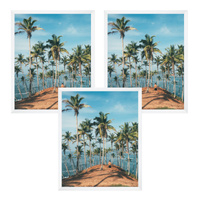 3x Rama Biała 40x50, I L13,15,063, biały lakier + tłoczenie plexi