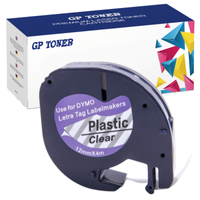 Taśma do Dymo LetraTag 12268 12mm x 4m Przeźroczysta Plastik - zamiennik GP-DY12268
