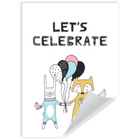 Plakat Urodzinowy Let's celebrate_2 21X29,7 cm