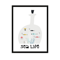 Plakat Dziecięce Sea life 30X40 cm + ramka czarna