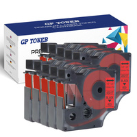 10x Taśma do Dymo D1 45017 Czerwono Czarna 12mm 7m GP-DY45017 x10