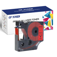 Taśma do Dymo D1 45017 Czerwono Czarna 12mm 7m GP-DY45017