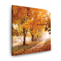 Obraz na płótnie Sztuka Olejna Jesień Las 80X80 cm