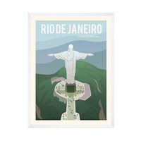 Plakat Miasta Rio De Janeiro 30X40 cm + ramka biała