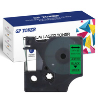 Taśma do DYMO D1 6mm 7m Zielono czarna GP-DY43619 