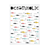 Plakat Dziecięce Oceanoholic 30X40 cm + ramka biała