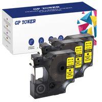 3x Taśma do Dymo D1 45018 Zółto Czarna 12mmx7m  GP-DY45018 x3