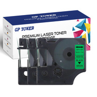 3X Taśma do DYMO D1 9mm 7m Zielona czarna GP-DY40919 x3