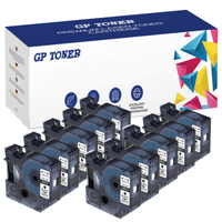 10x Taśma do Dymo D1 45013 12mm x 7m Biała Czarny nadruk - zamiennik GP-D45013 x10