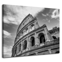 Obraz na płótnie Architektura Koloseum czano-białe 100X80 cm