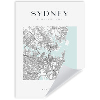 Plakat Mapa miasta Sydney kwadrat 50X70 cm